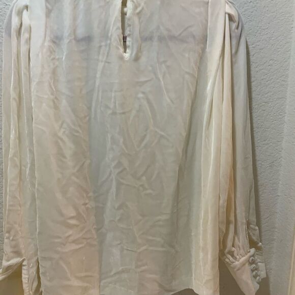 Caliban luxury Long sleeve  velvet turtleneck blouse size 40 - Picture 5 of 10